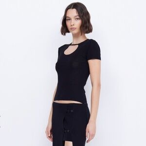569. BEC + BRIDGE Caspian Black Knit Top $240 NWT XS